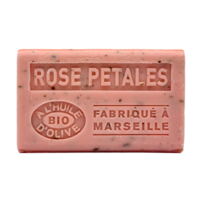 ROSE PETALES EXFOLIANT - Savon 125g à l'huile d'olive BIO