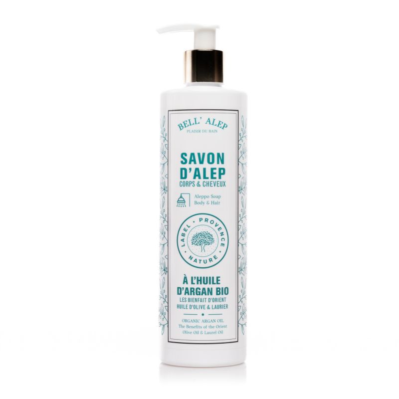 SAVON LIQUIDE D'ALEP ENRICHI A L'HUILE D'ARGAN BIO 400ML