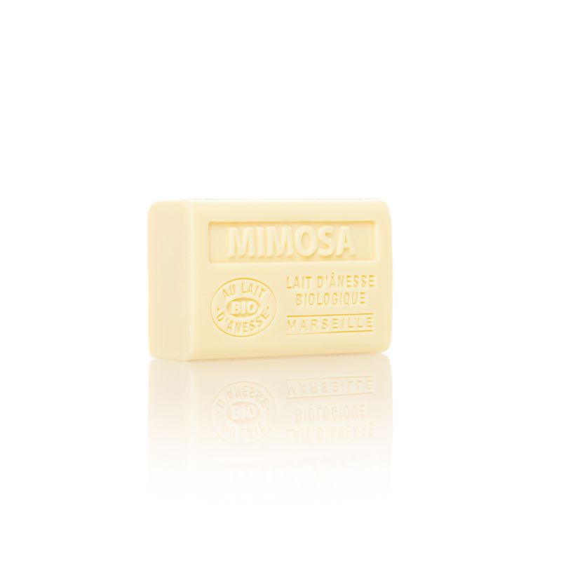 Savon mimosa au lait d'ânesse bio 60g- bell 'ânesse en provence