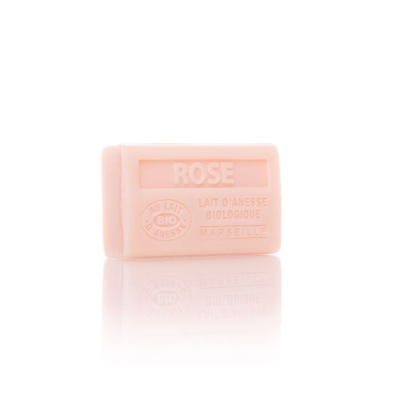 Savon rose au lait d'ânesse bio 60g- bell 'ânesse en provence