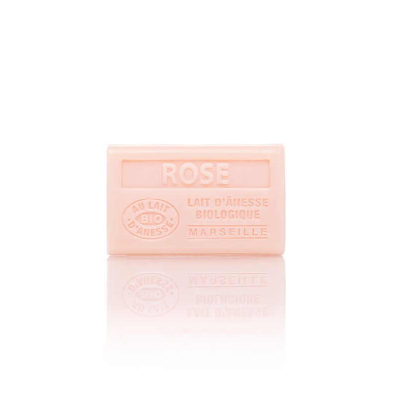 Savon rose au lait d'ânesse bio 60g- bell 'ânesse en provence