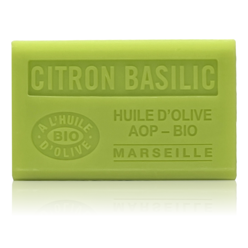 SAVON À L'HUILE D' OLIVE BIO CITRON BASILIC