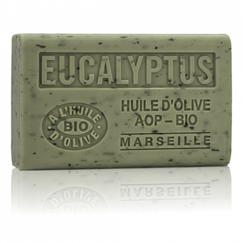 SAVON À L'HUILE D'OLIVE AOP-BIO EUCALYPTUS EXFOLIANT