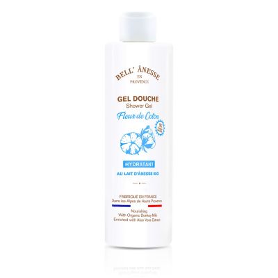 Gel douche fleur de coton au lait d'ânesse BIO