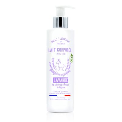 lait corps au lait d'ânesse bio 250 ml lavande 250ml - bell' ânesse en provence